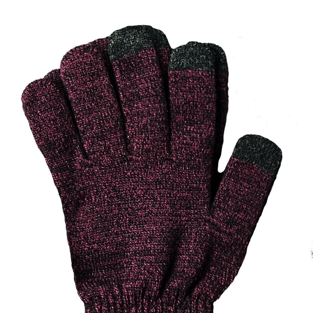 Wine Red 3pc set Winter  Hat, Scarf and Glove set. New   Women M - Picture 3 of 6